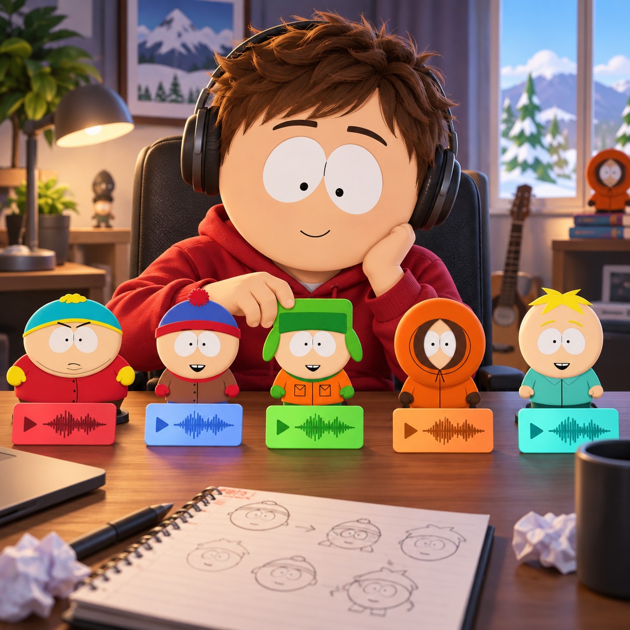 South Park AI voice for character reply clips
