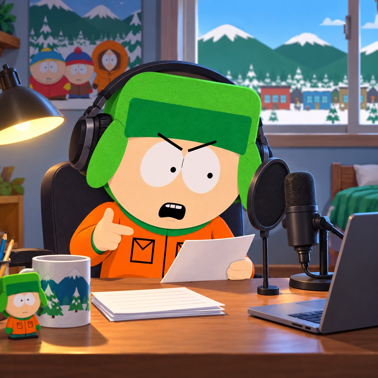 South Park AI voice for Kyle dialogue drafts