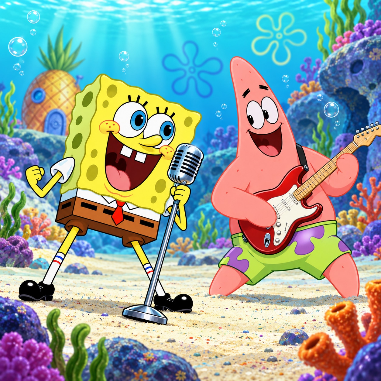 SpongeBob AI voice for playful song cover clips