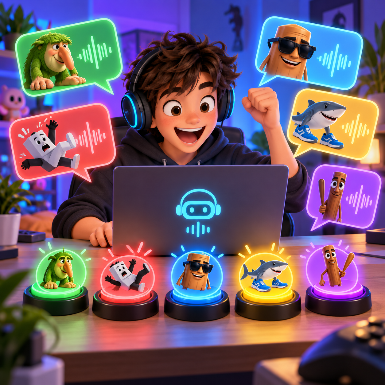 Steal A Brainrot AI voice for Discord chaos buttons