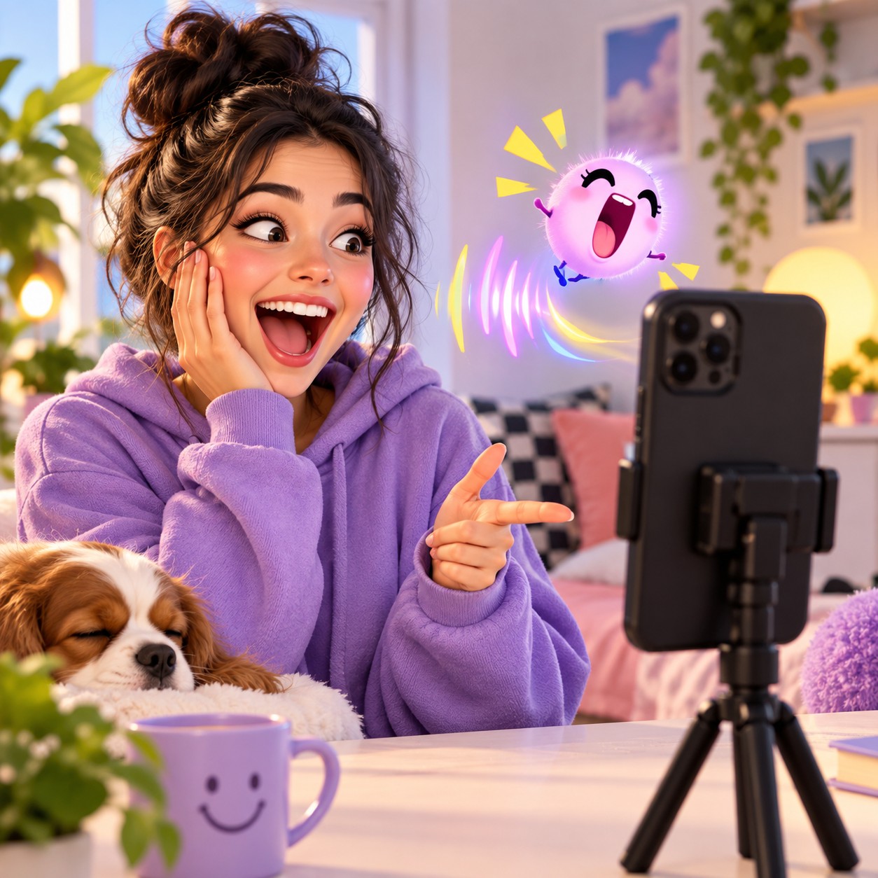 Stitch AI voice for raspy TikTok reactions