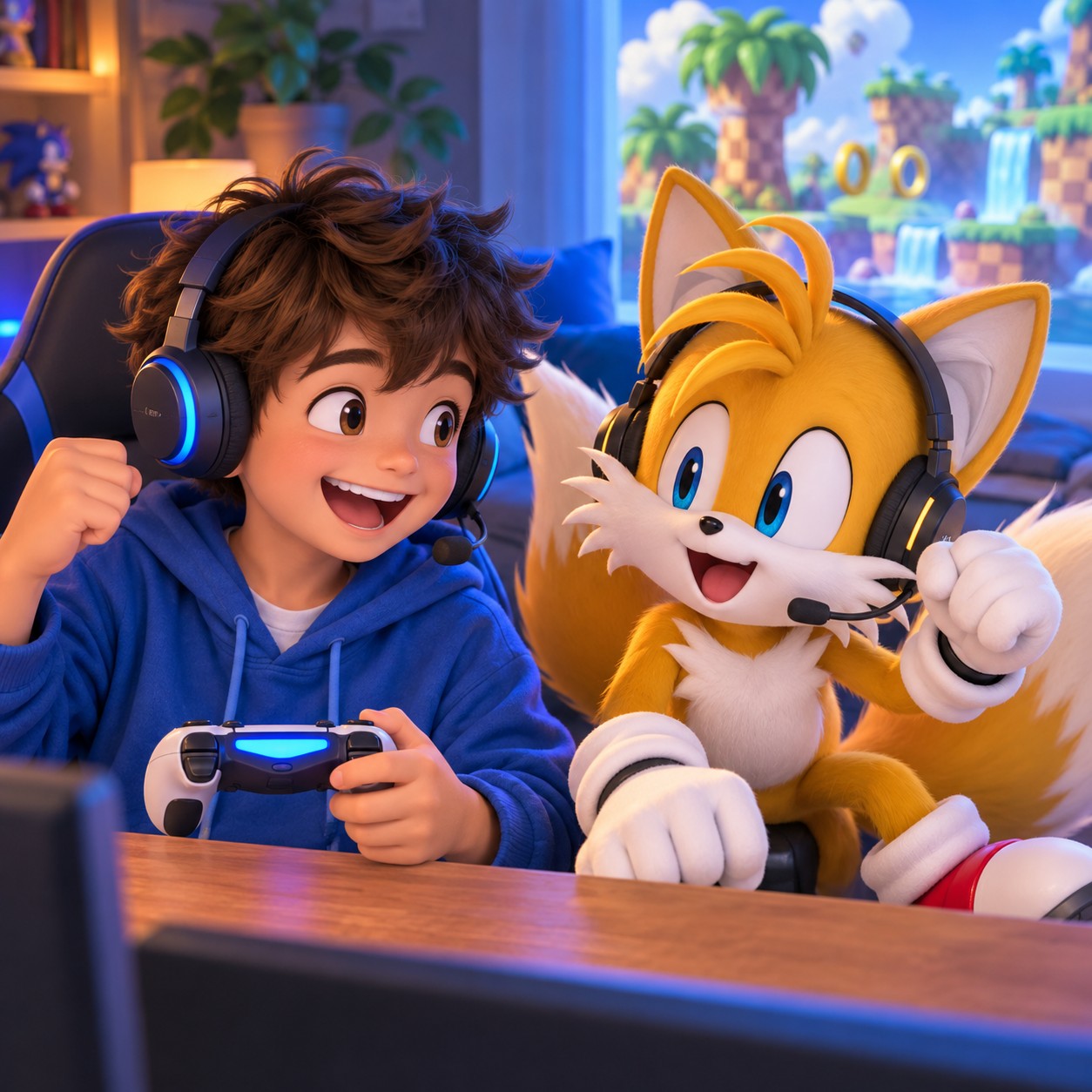 Tails AI voice for playful game banter