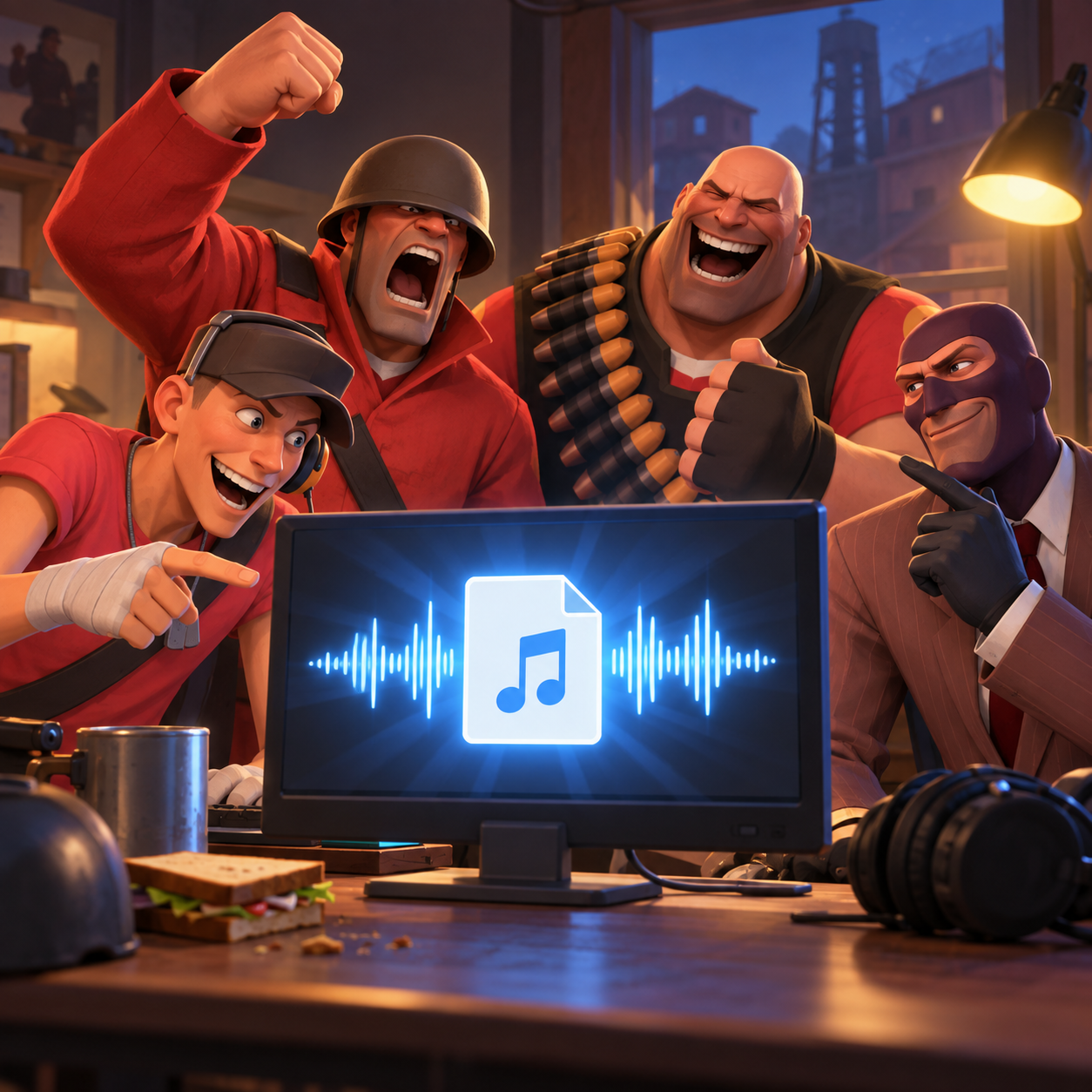 Team Fortress 2 AI voice class banter edit