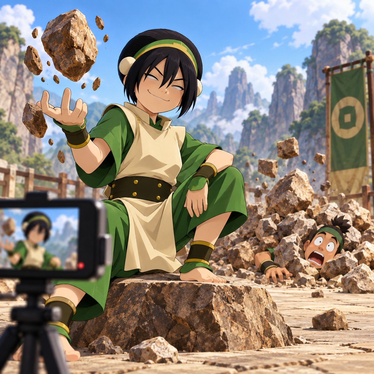 Toph Beifong AI voice for earthbending meme replies