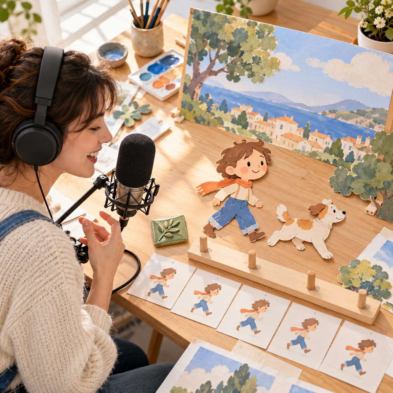 Total Drama AI voice accompanying animated contestant confessionals