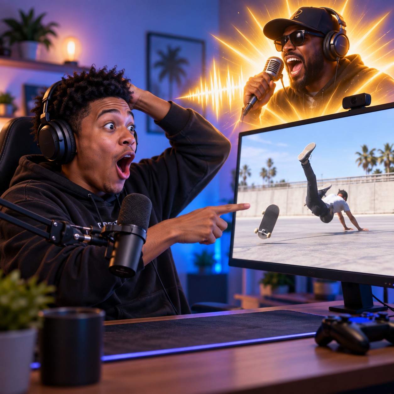 Trapaholics AI voice reaction drop edit