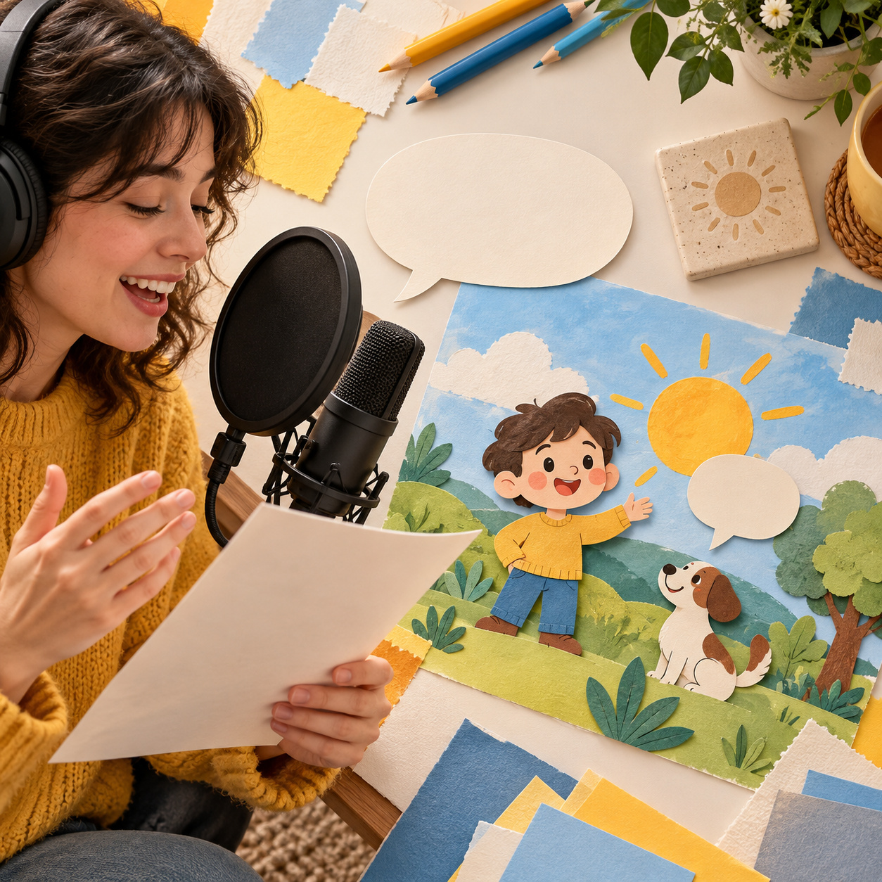 Two (TPOT) AI voice delivering a challenge briefing in an animated scene