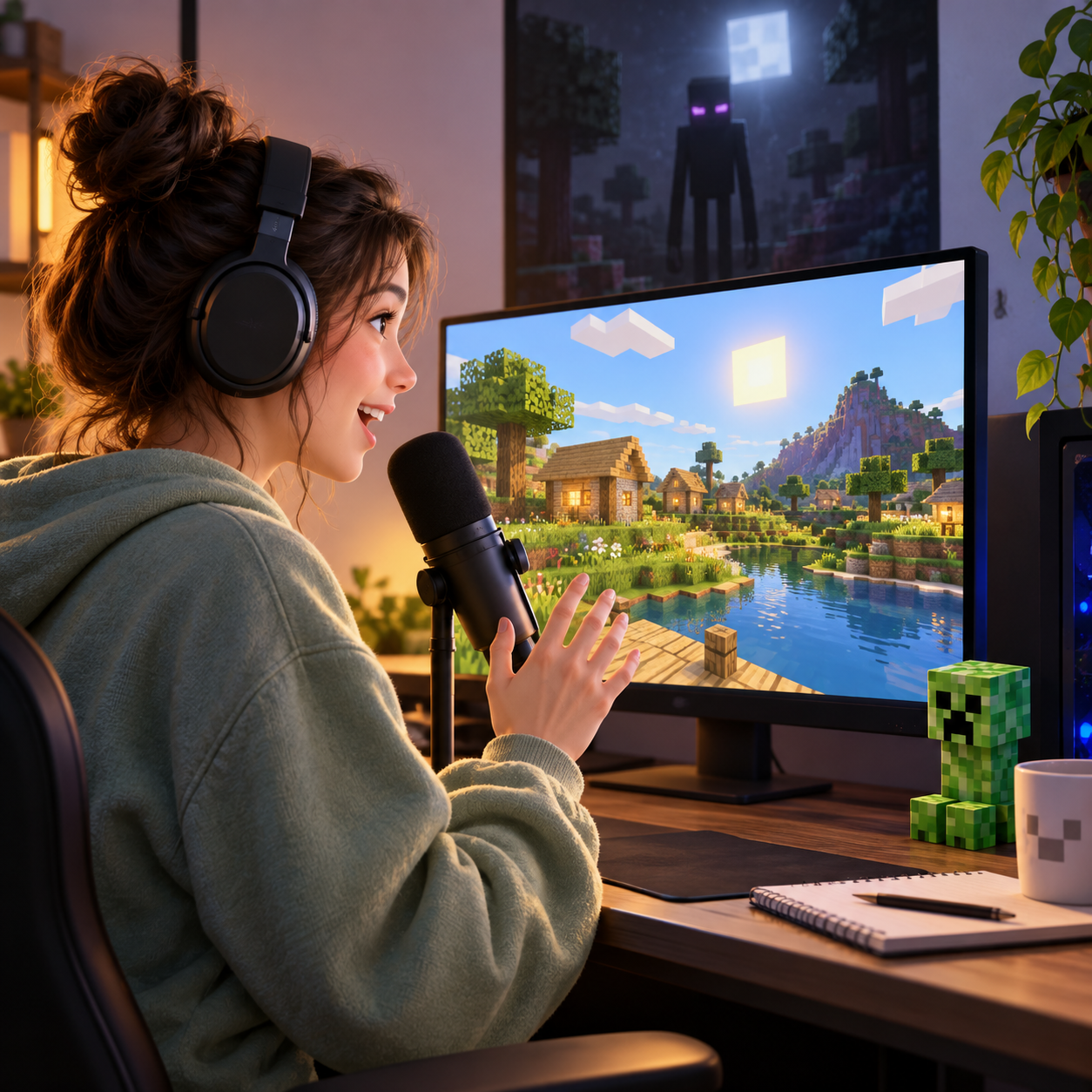 Verity AI voice over a creepy Minecraft clip