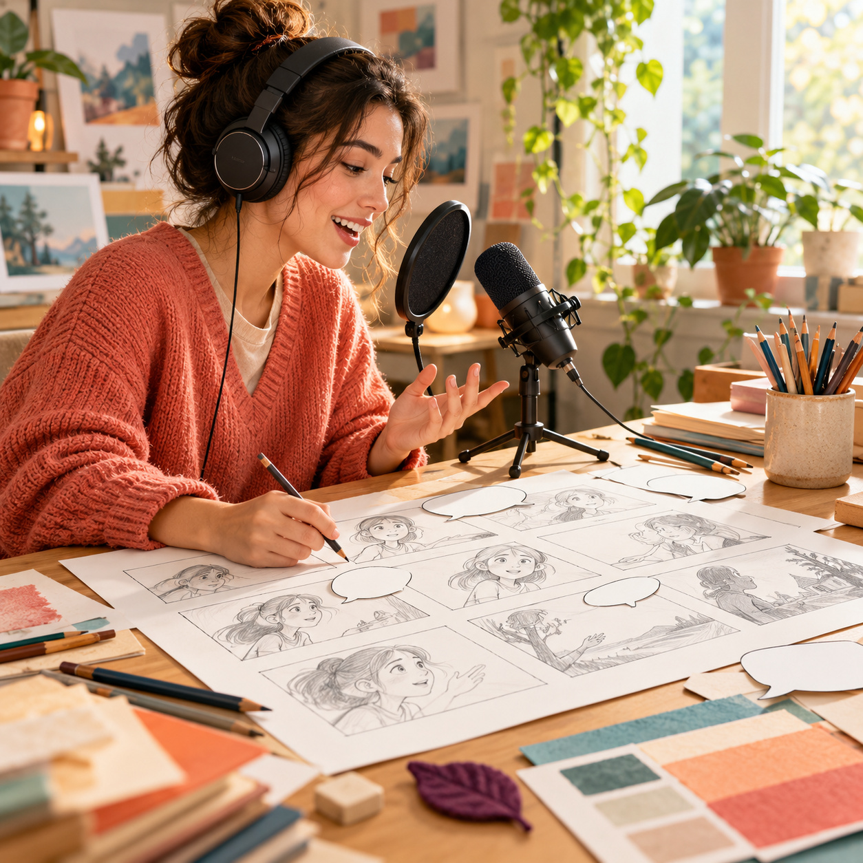 Wally Darling AI voice for an illustrated radio opener