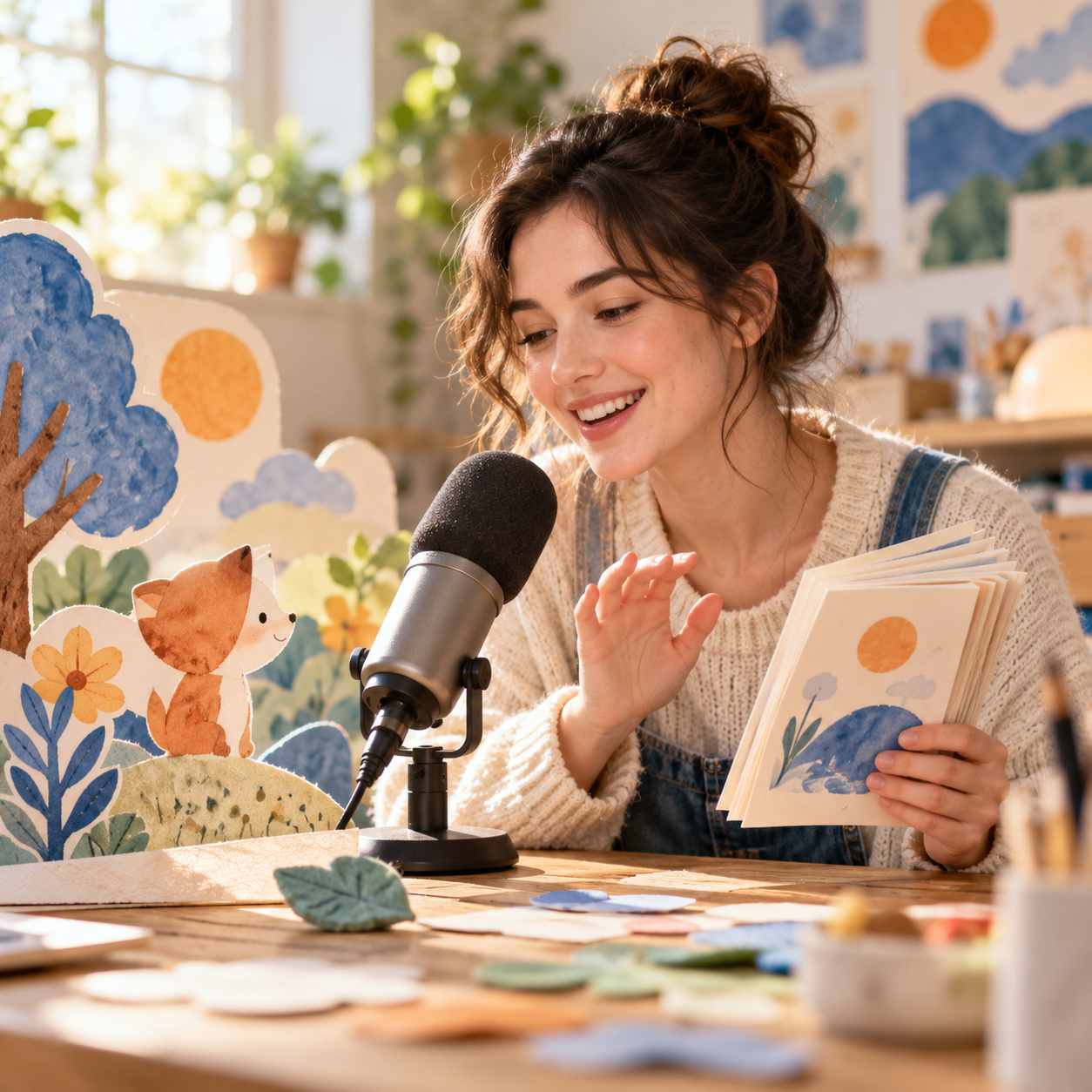 Wally Darling AI voice between illustrated radio segments