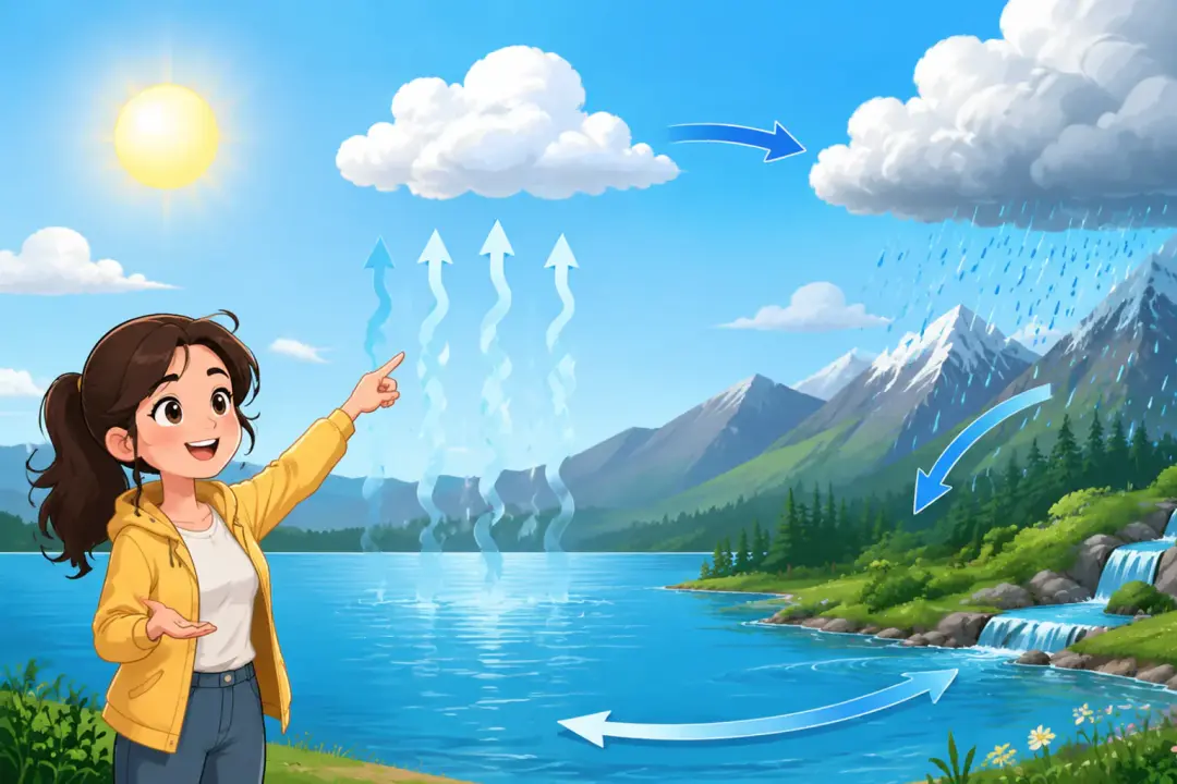 Learning modules shown as a finished 2D animated video scene