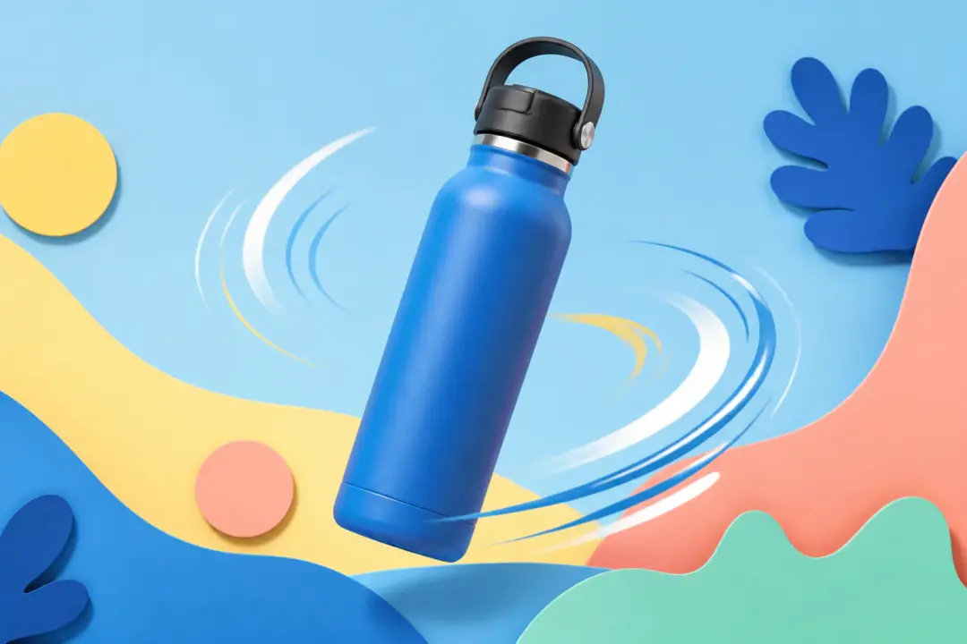 Social campaign clips shown as a finished 2D animated video scene