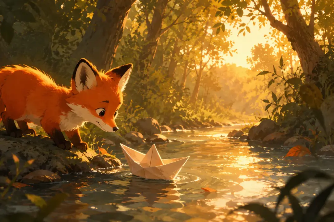 Short story videos shown as a finished 2D animated video scene
