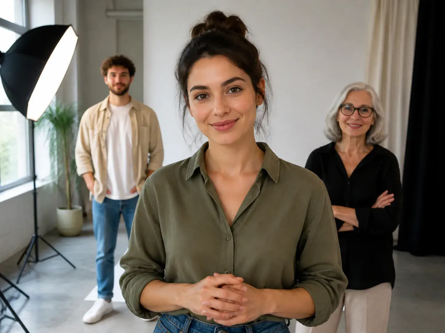 Built in digital presenter selected for a scripted product introduction video