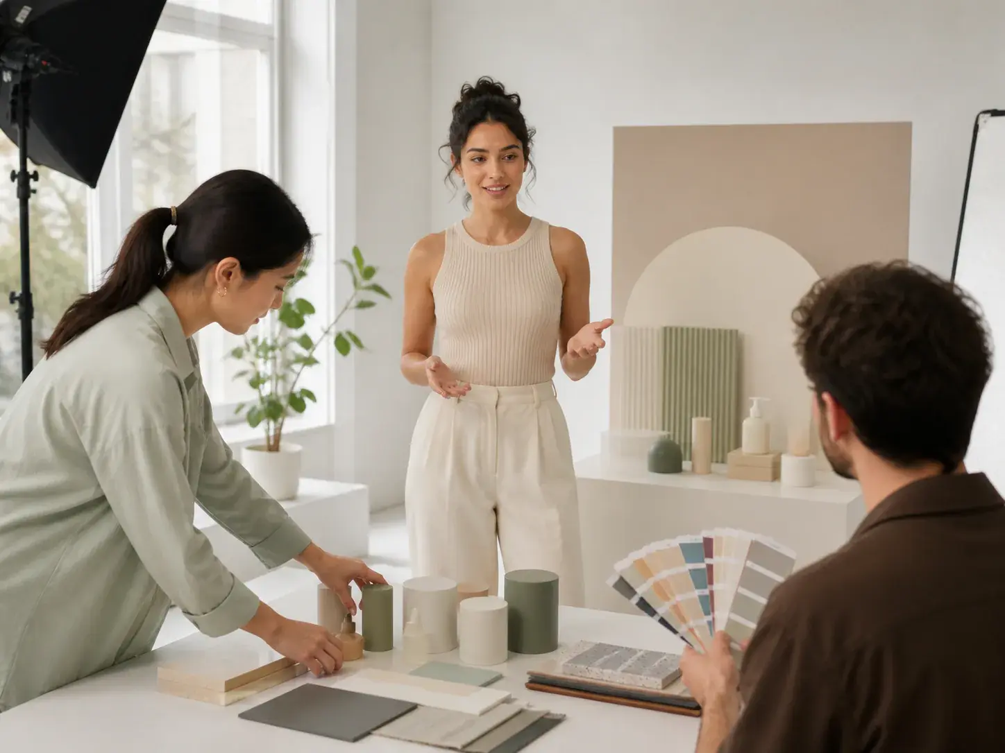Campaign editor organizing product images and sound notes around a presenter