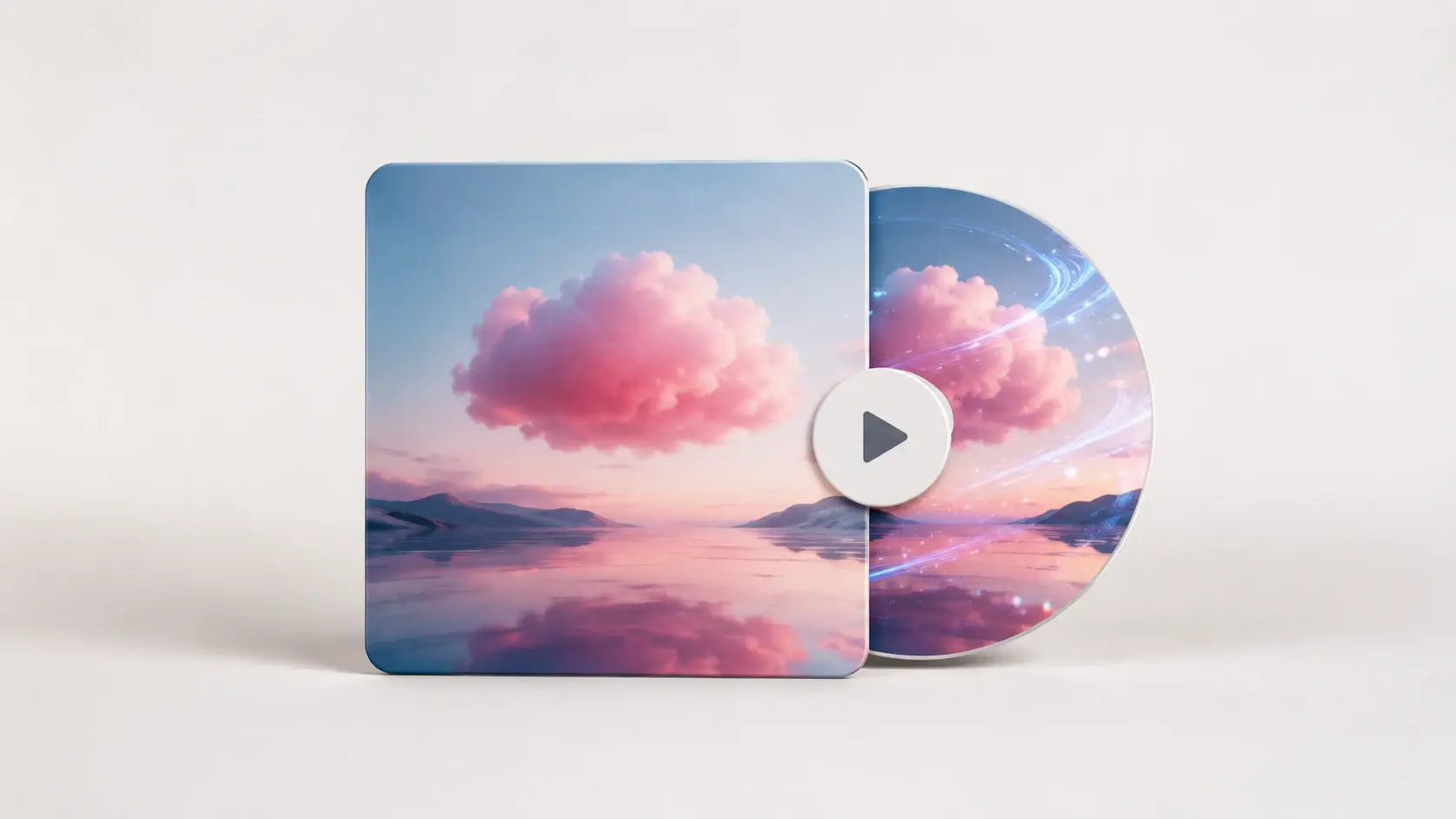 A saved album cover in the VideoAI workspace being turned into a short moving visual