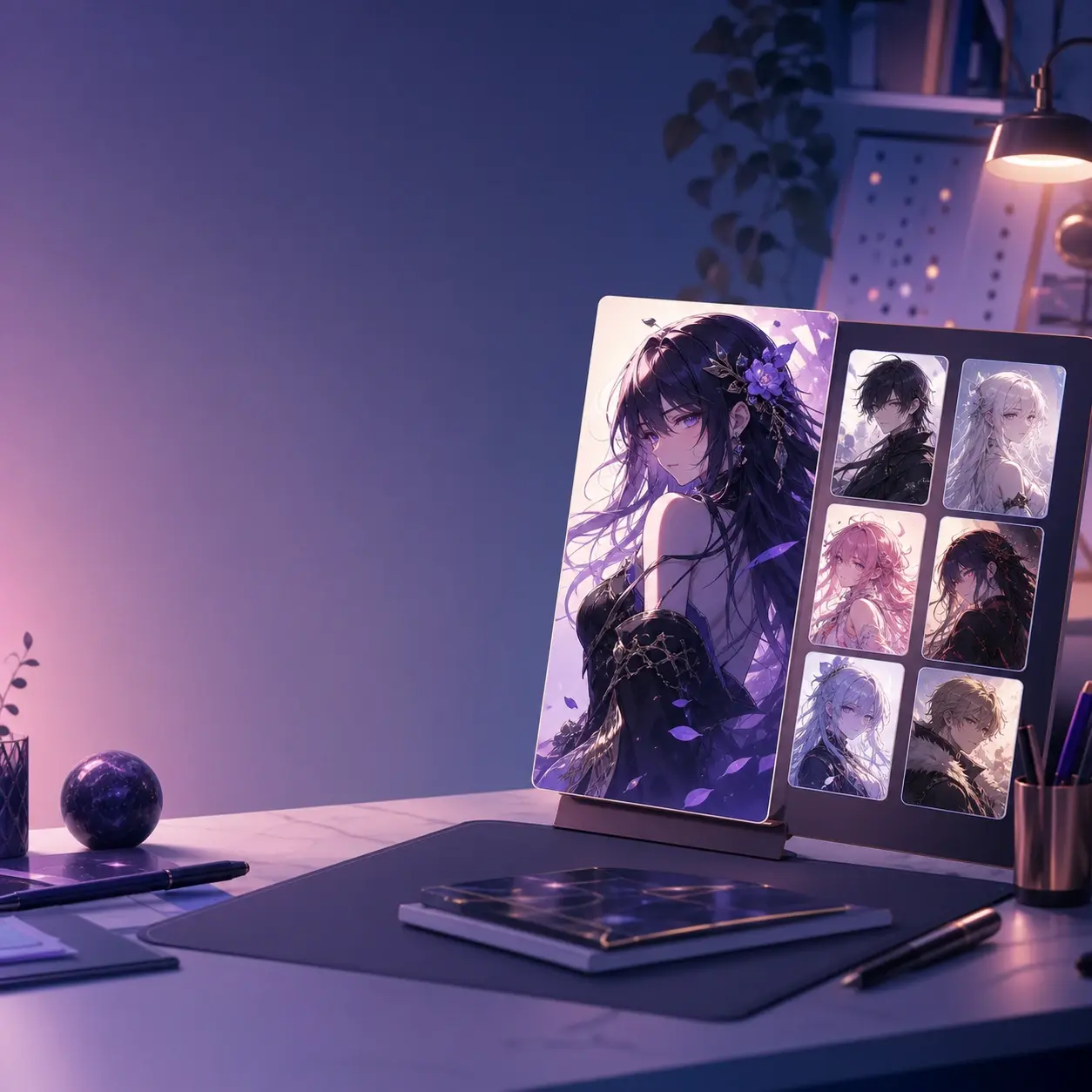 Anime character preview background for ai anime generator draft