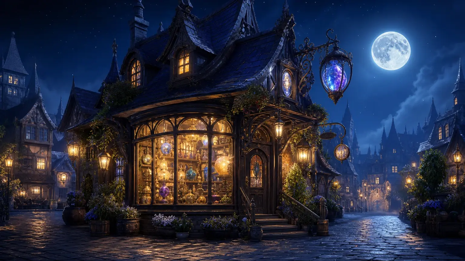 Fantasy market scene created with an ai anime generator for story visuals