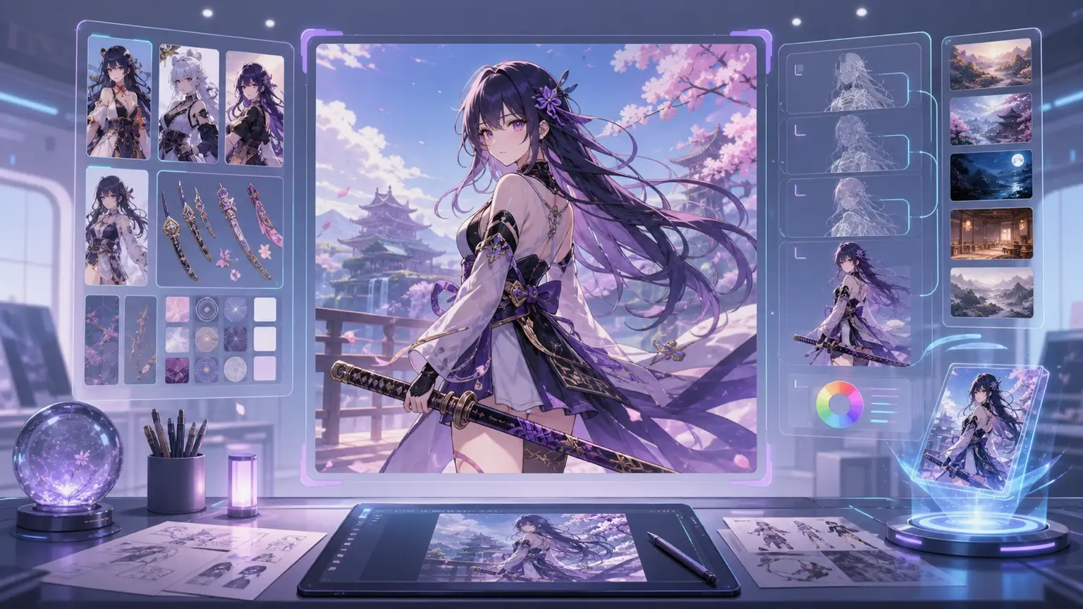 Creator previews character art from an ai anime generator before final export