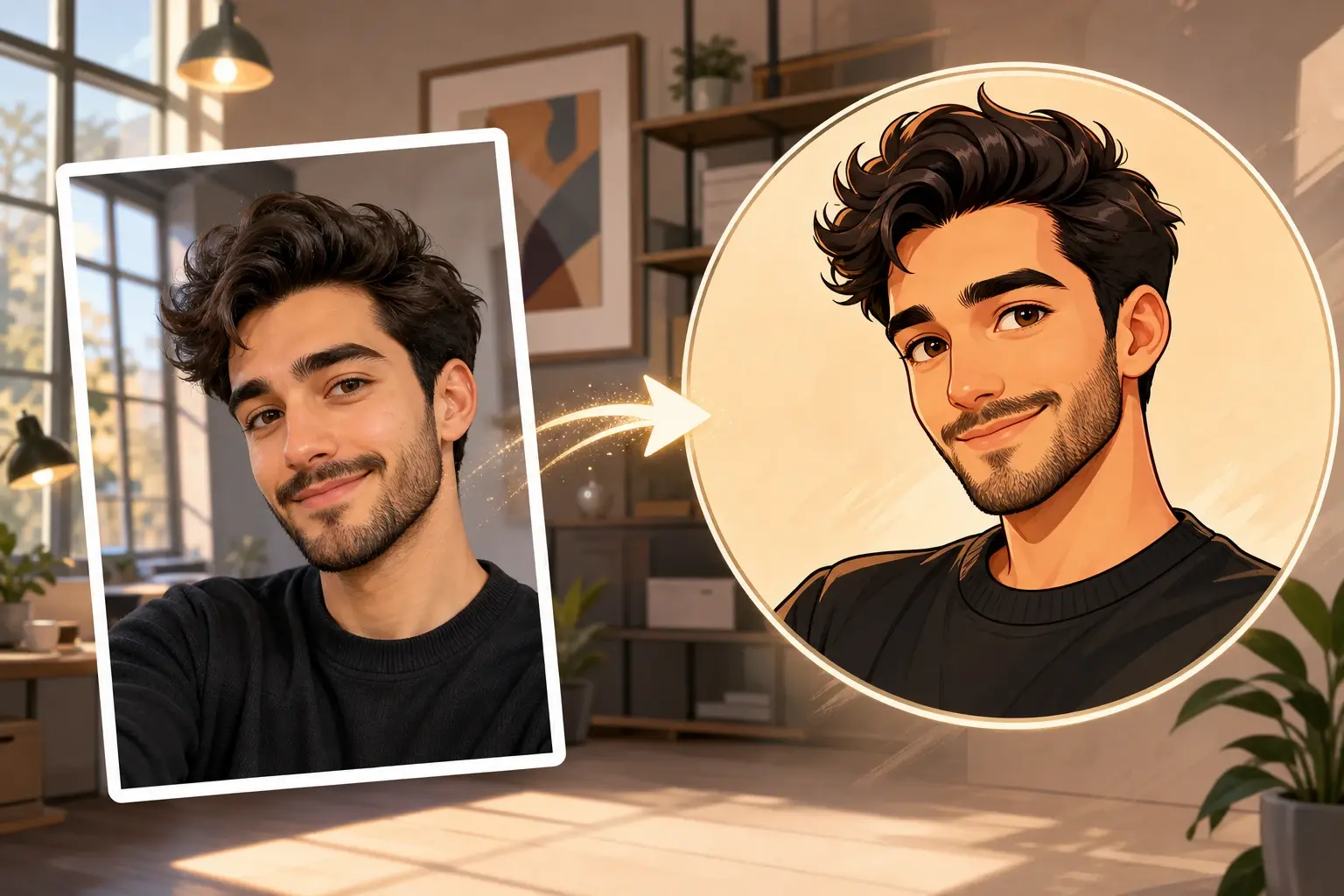 Cartoon face drawing sheet made with ai cartoon image generator