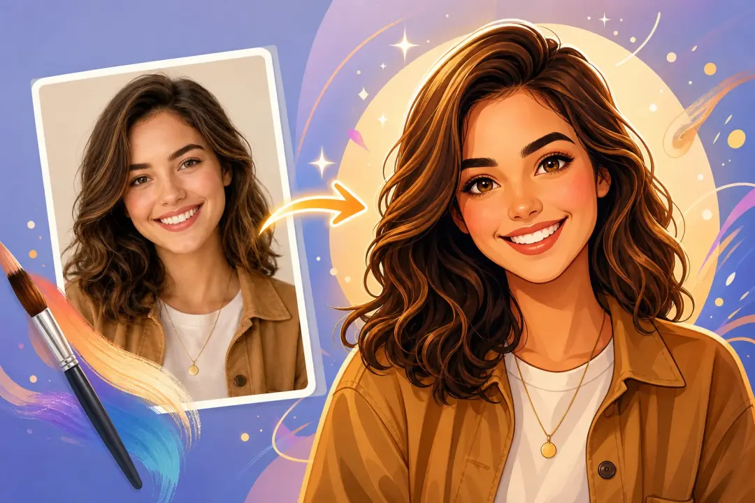 Social avatar sheet reviewed by creator in ai cartoon image generator