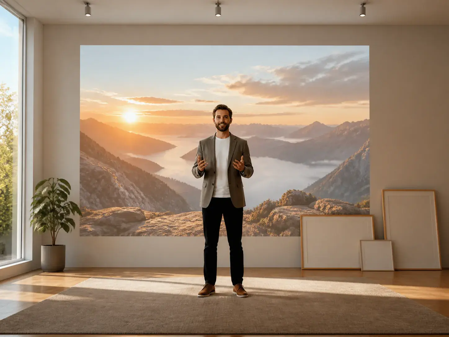 MP4 export panel showing 4K and multiple aspect ratios for final video