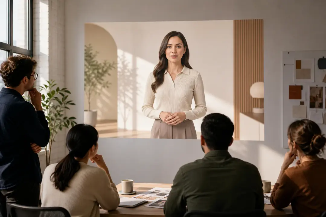 Client Concept Videos shown as a finished VideoAI video scene