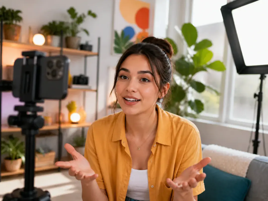 Social creator setting shot rhythm and vertical format for virtual humans content