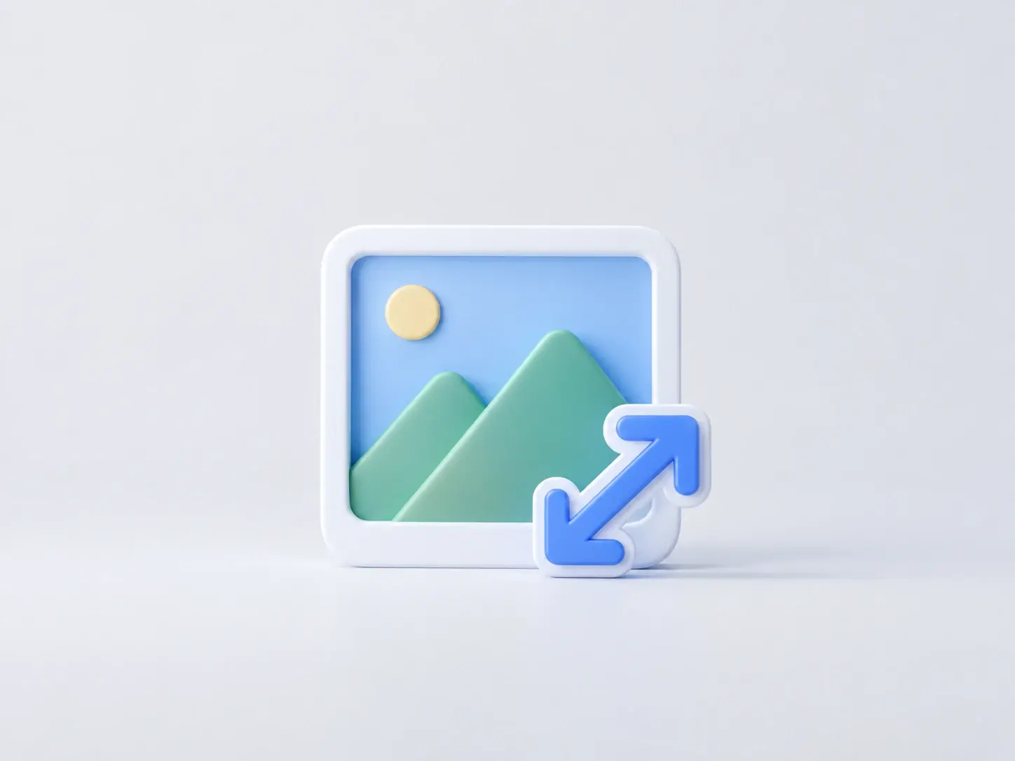 Designer extending a source graphic to poster and wallpaper dimensions in the AI image extender