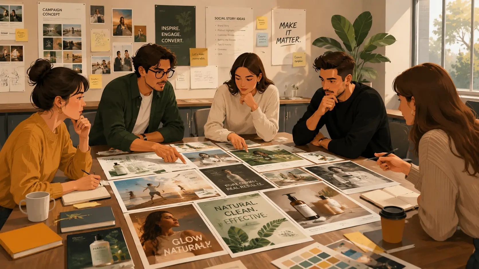 Marketing team generating campaign visuals from text descriptions