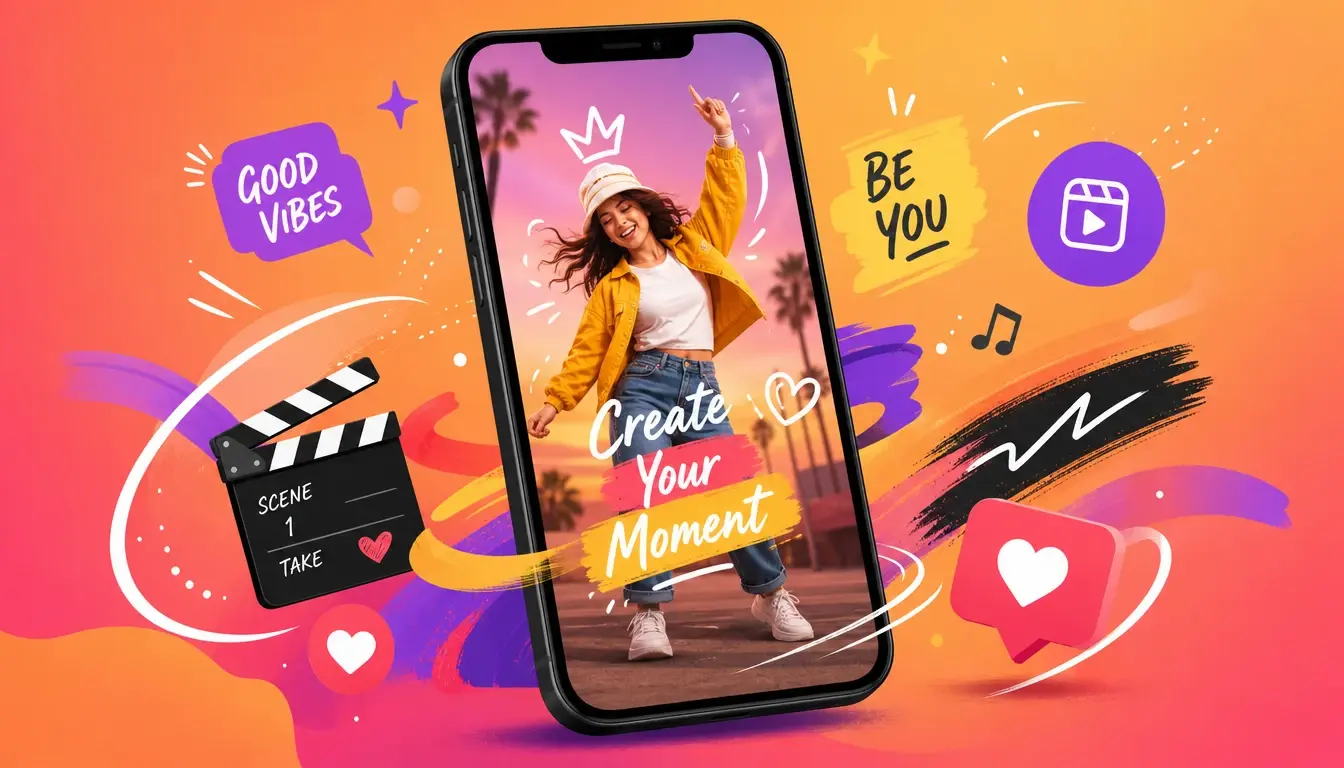 Vertical Instagram reel opening on a phone screen made with an ai reel maker