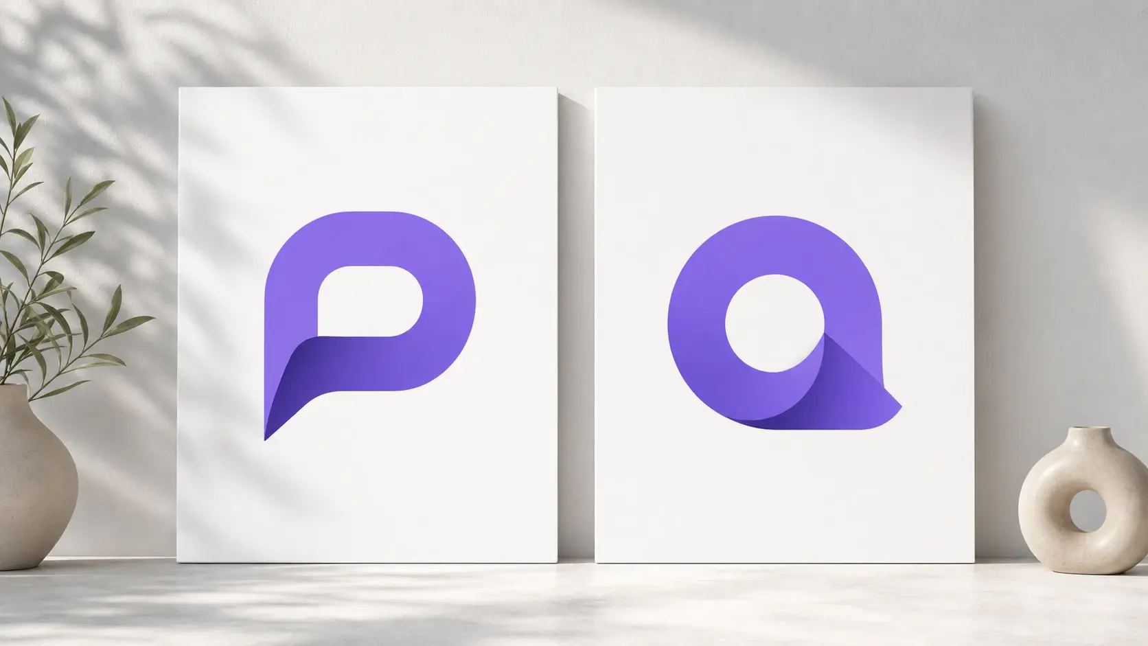Uploaded reference image beside a new logo that reuses its style and brand color
