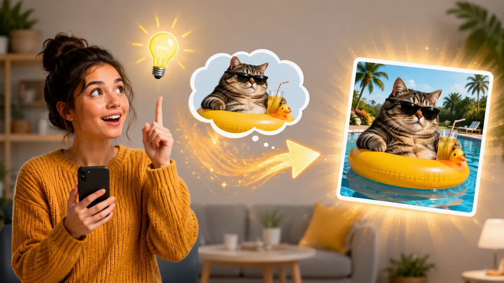 Turn Your Idea Into A Meme creative result ready to generate with VideoAI
