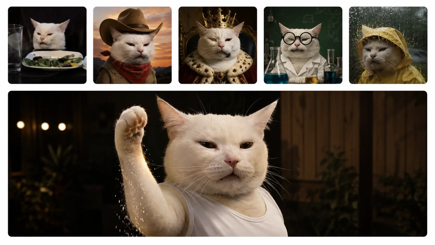 A row of alternate meme versions with a clean no watermark download of the chosen one