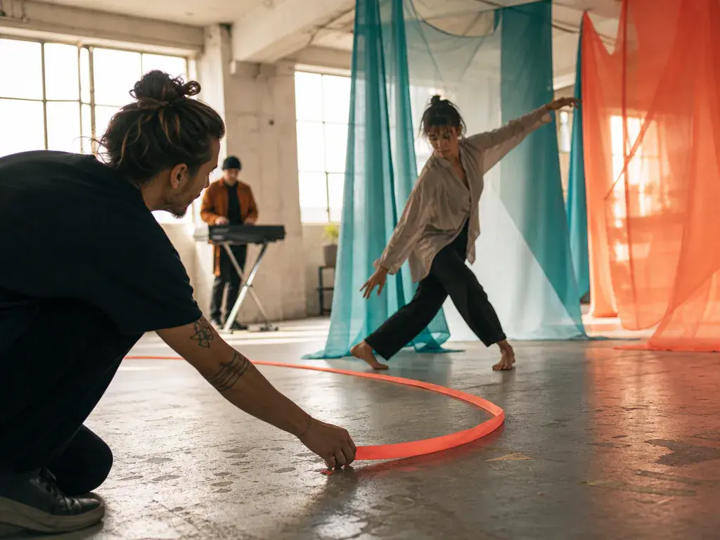 Music video creator shaping a cinematic visual sequence around a track