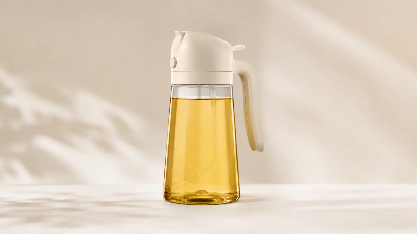 Product moved from a kitchen counter to a clean neutral studio background after a swap