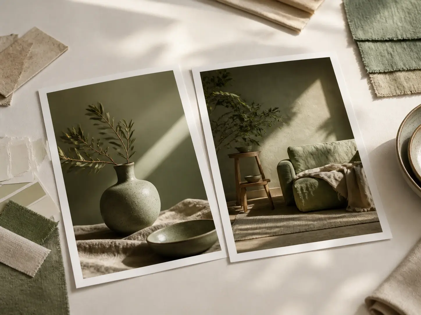 Reference photo guiding a new generated image with matching composition cues