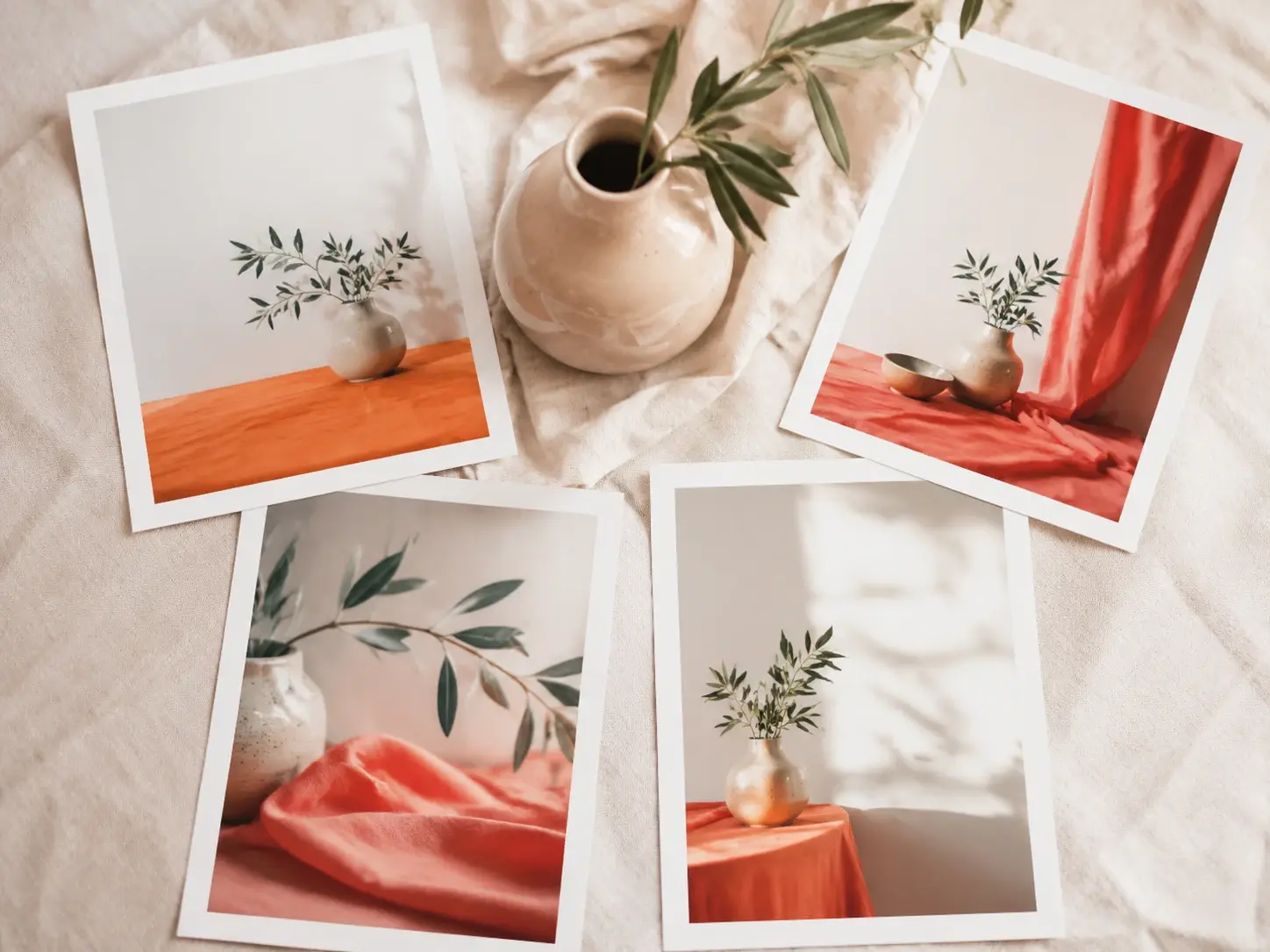 Creator reviewing four AI photo options with style and ratio controls in VideoAI