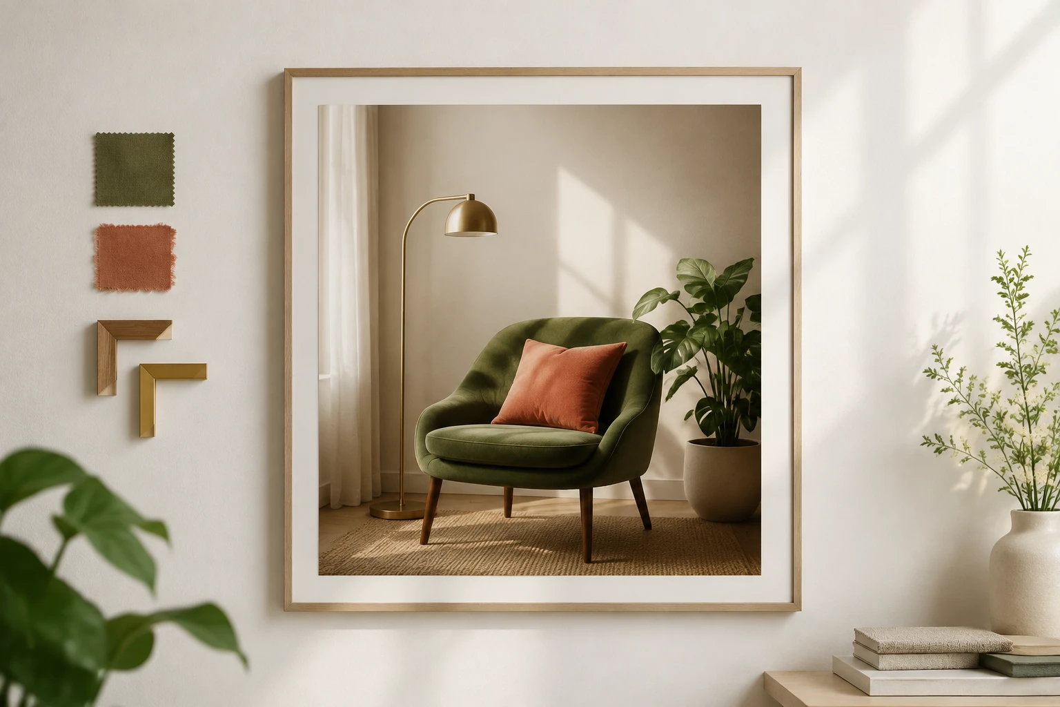 Selected generated image opened for text color and layout editing