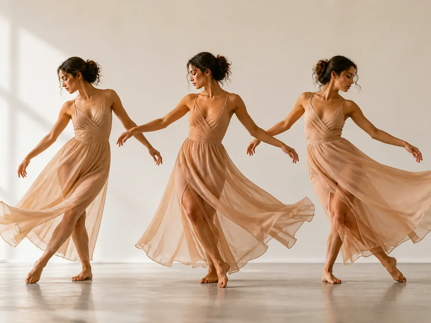 Written sway rhythm notes with body movement and camera direction