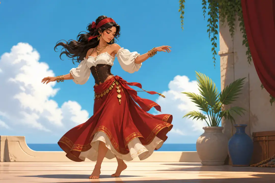 Character motion tests shown as a finished ai sway dance filter scene