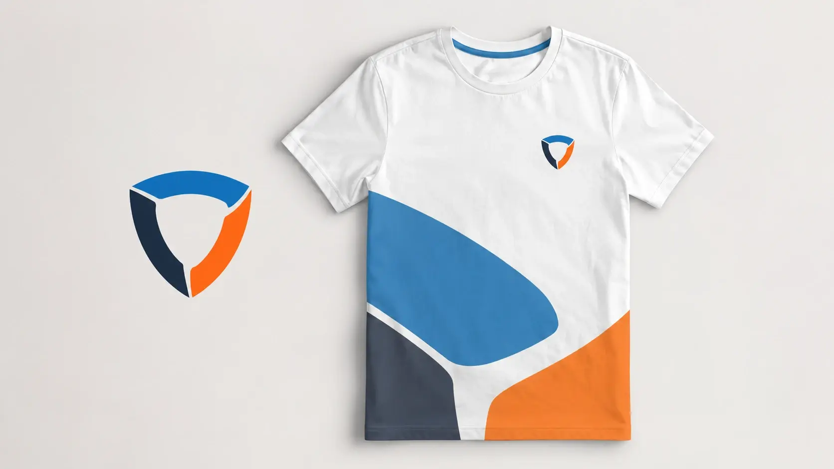 Uploaded logo beside a design carrying its extracted brand colors