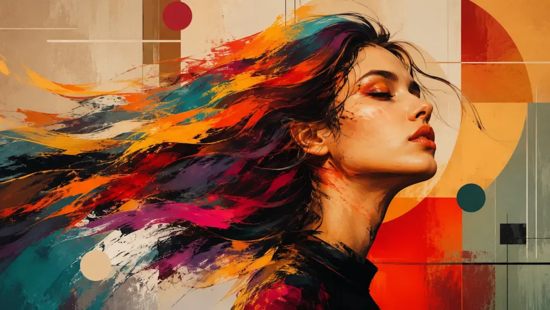 AI generated stylized portrait in an expressive painting style