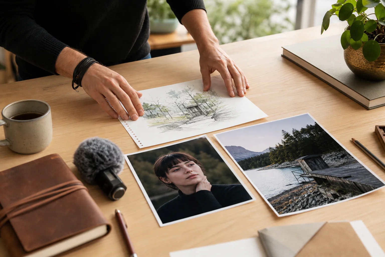 Prompt box with script images clips audio and @ role assignments for VideoAI