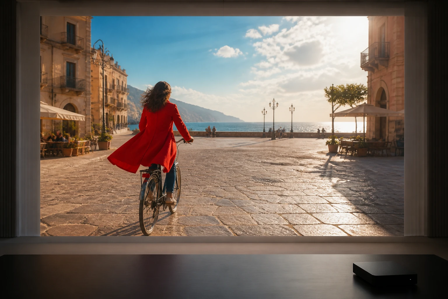 Generated video preview with MP4 export settings and vertical square and widescreen ratios