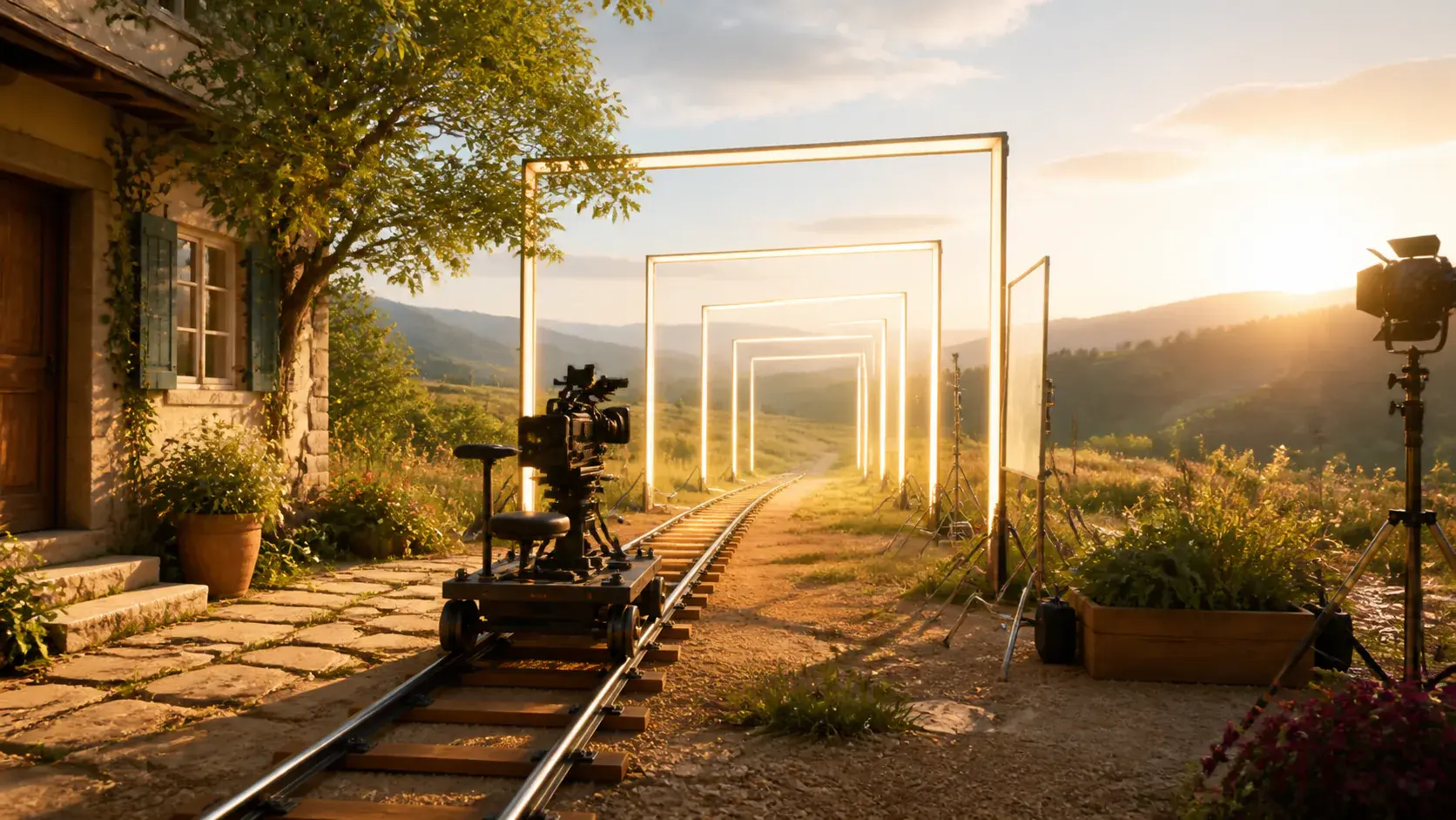 A bright video sequence continuing beyond its current ending into a new scene