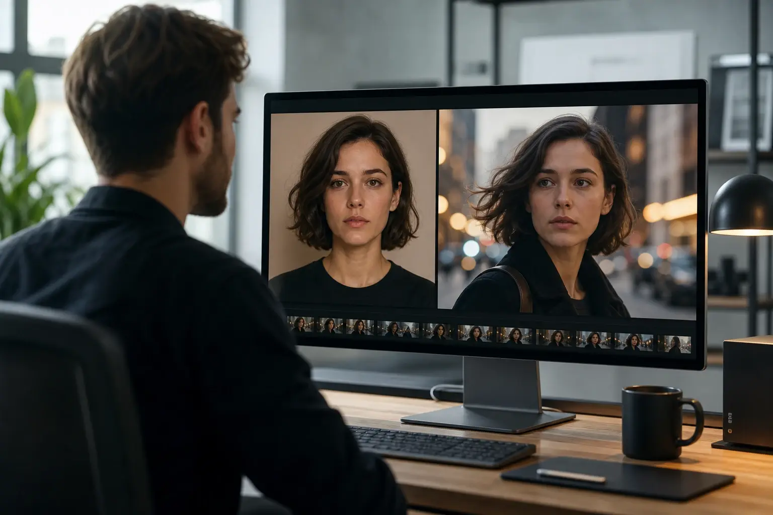 Creator uploading a source photo into the ai video generator from image tool to produce a cinematic clip