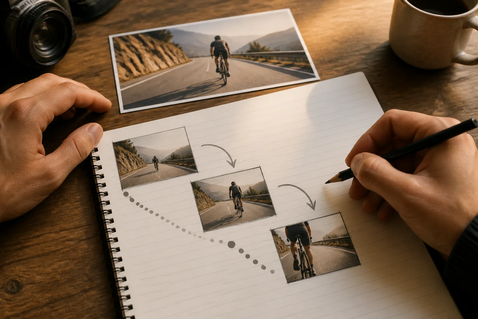 Product scene gaining a curved camera path and clear motion rhythm