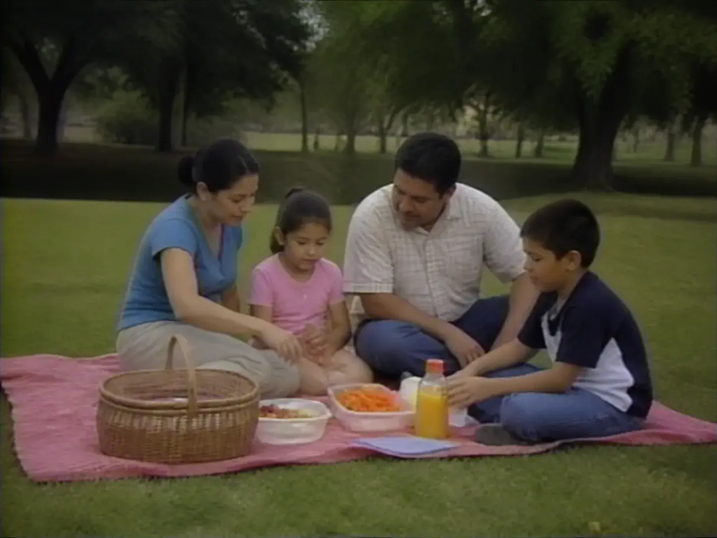 Soft compressed family video frame before AI upscaling