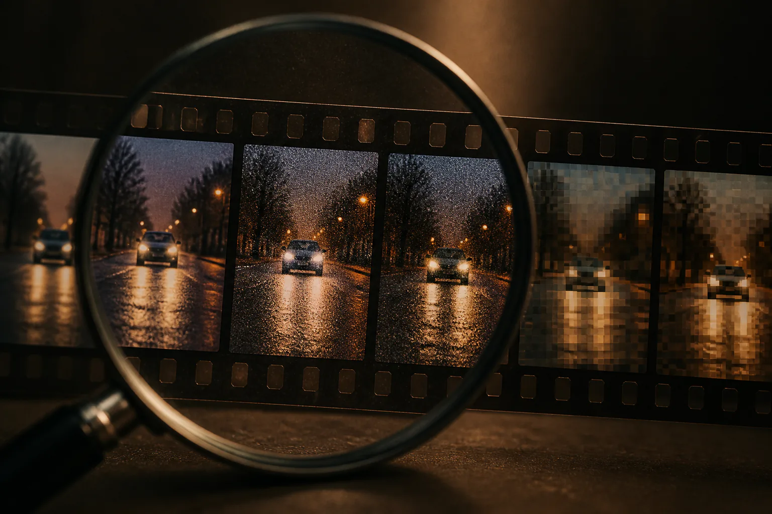 Automatic frame analysis for motion blur, focus softness, compression artifacts, and low light